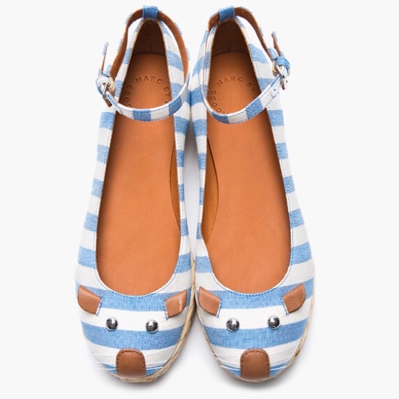 Marc Jacobs Shoes - Marc Jacobs Blue Stripe Mouse Espadrilles